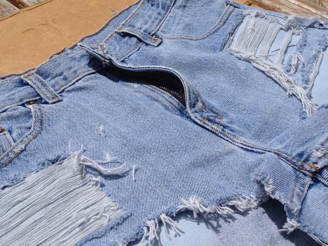 Do It Yourself High Waisted Distressed Shorts