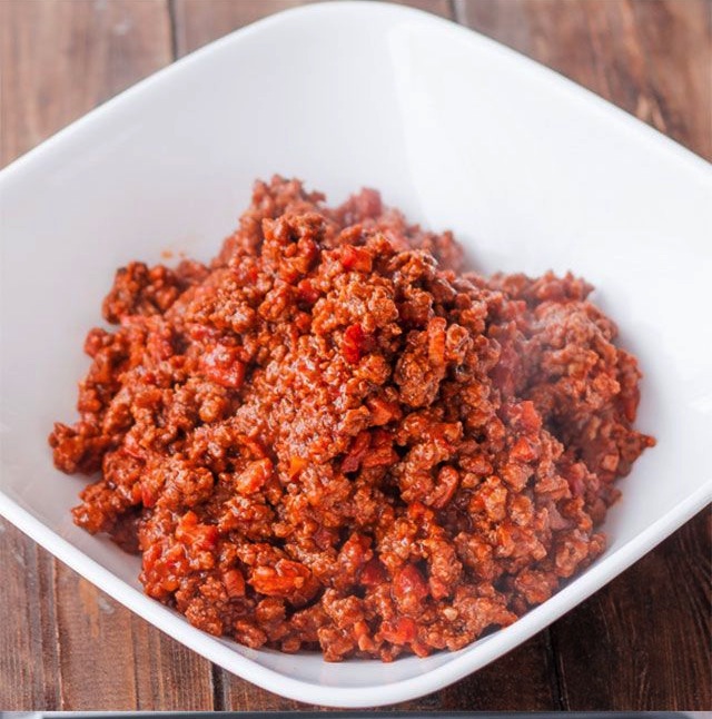 Ground beef taco meat with spices
